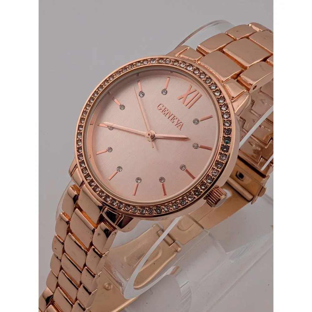 Geneva Watch Women 34mm Case Rose Gold 7.25